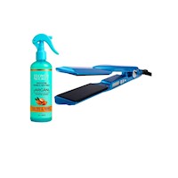 Plancha Alisador Cabello ROZIA + Protector Termico Argan Flower Secret